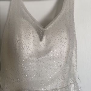 White sparkly dress